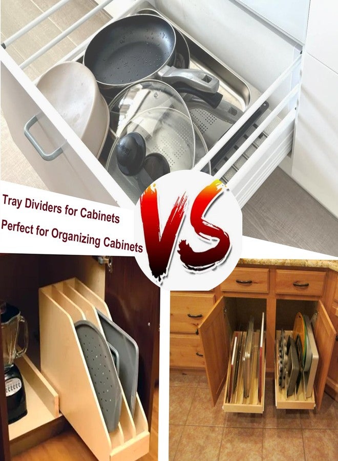 KMHGD Tray Dividers for Kitchen Cabinets, 15.5inch x22.5inch x12inch,Cabinet Tray Dividers, For Cookie Sheets, Baking Sheets,Racks Lids, Flat Items, Perfect for Organizing Cabinets, 5 Years Warranty - Image 4
