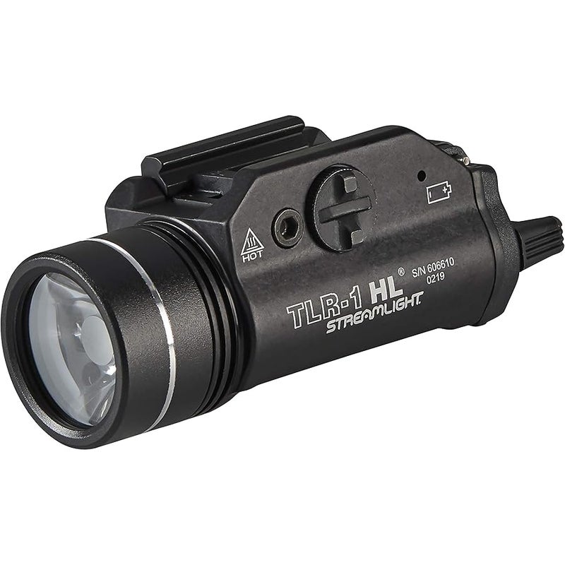 Streamlight 69260 TLR-1 HL 1000-Lumen 20000 Candela Rail-Mounted Tactical Weapon Light with Specific Compatibility Rail Locating Keys, Black - Image 1