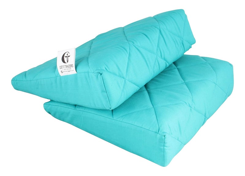 Get It Double Wedge Pregnancy Pillow with Quilted Cover Green - Image 3