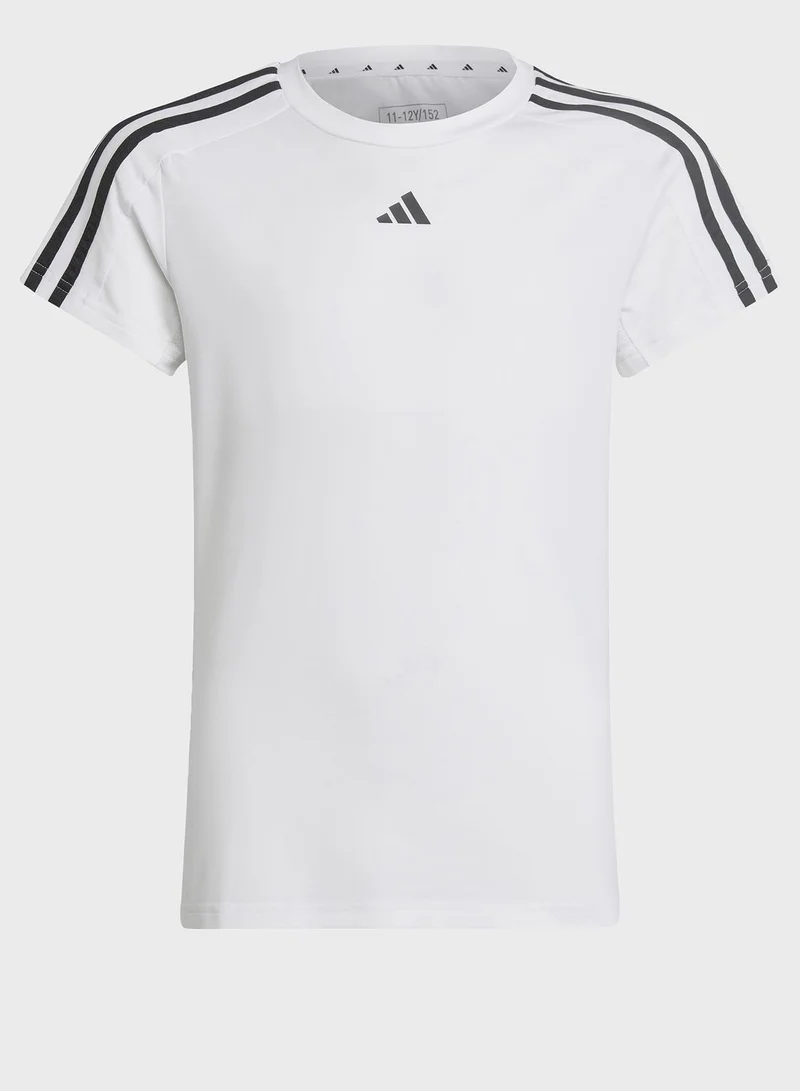 Adidas Kids Train Essential 3 Stripes T-Shirt