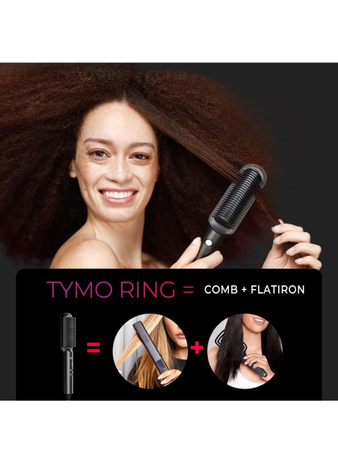 Ring Hair Straightening Comb Black
