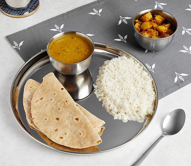 Kraft- follow your imagination Kraft Premium Stainless Steel Snack Plate Set of 6 (21cm) | Round Side Thali for Dining & Serving | Mirror Finish, Food-Grade & BPA-Free | Durable & Rust-Resistant | Dishwasher Safe | 2-Year Warranty - Image 2
