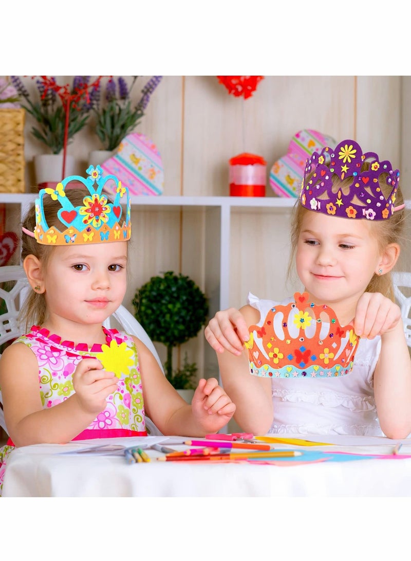 SYOSI Birthday Crown Children, Children Birthday Crown Hat DIY Birthday Tiara Craft Kit with Rhinestone for Girl and Boy Princess Gift Birthday Party Pretend Play School Craft Project - Image 2