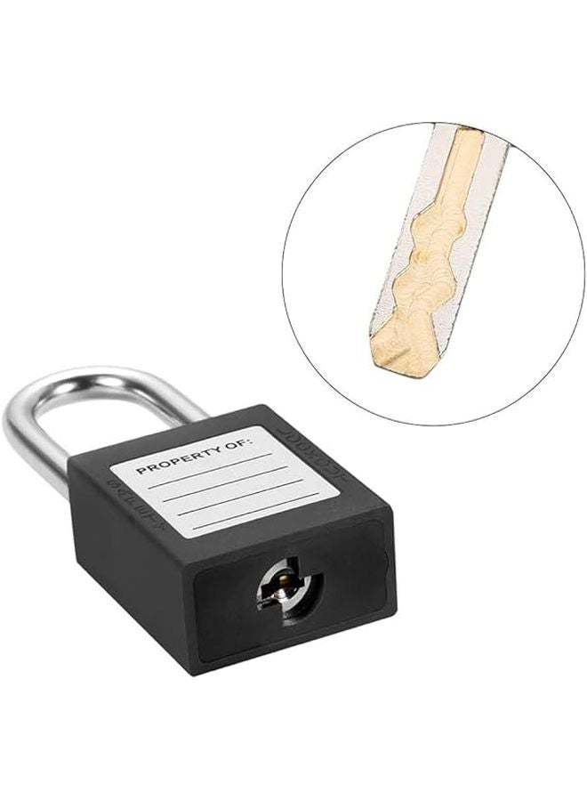 Lockout Tagout Safety Padlock Black 2 Pack Steel Shackle Keyed Alike - Image 4