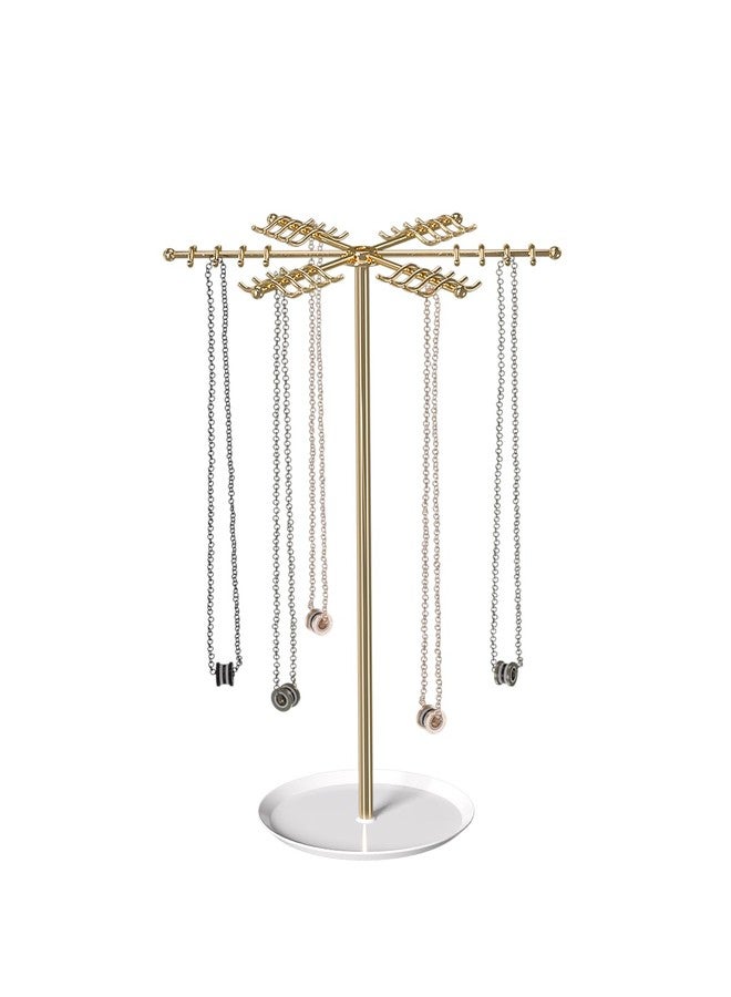 Pengup Necklace Holder Organizer,Jewelry Chains Display Stand for Vendors Selling,Jewelry Tree for Girls (Gold) - Image 1