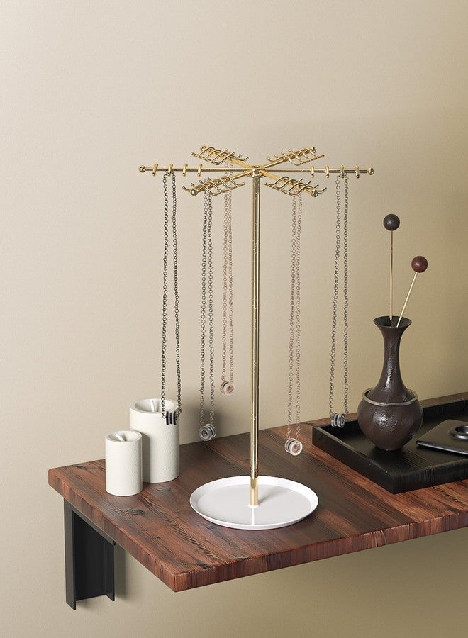 Pengup Necklace Holder Organizer,Jewelry Chains Display Stand for Vendors Selling,Jewelry Tree for Girls (Gold) - Image 2