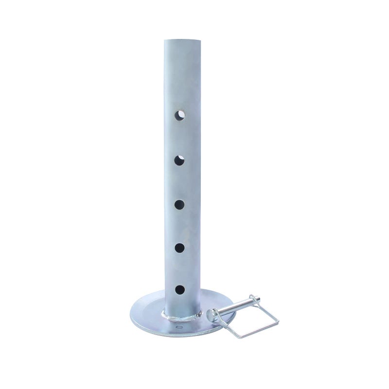 TOWKING Trailer Jack Drop Leg Adjustable Jack Foot Trailer Jack Extension for 2 ID Jack Tube 2000 lbs Silver