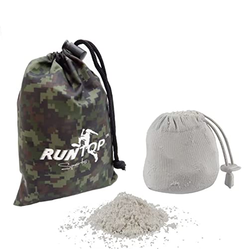 RUNTOP 2.4OZ Refillable Magnesium Carbonate Powder Gym Chalk Ball Bag Sock for Weightlifting Cross Fitness Training Gymnastics Rock Climbing Deadlifting Workout Bouldering Billiards Pole Dancing - Image 1