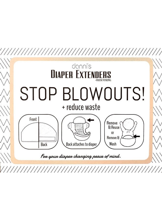 موسعات حفاضات داني - تتضمن 4 وسادات قابلة لإعادة الاستخدام وعالية الامتصاص - تُعلق بأي حفاض! - تمنع انفجار الحفاضات - مريحة وفعالة. (قابلة لإعادة الاستخدام!) راحة البال مع تغيير الحفاضات! - Image 4