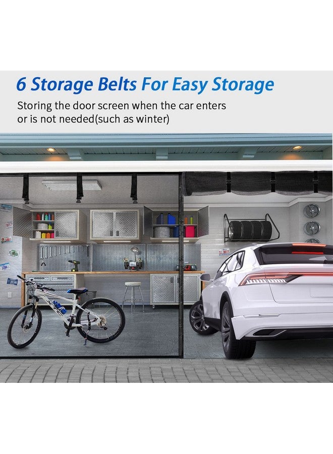 FEGO Garage Door Screen For 2 Car 16x7FT, Magnetic Screen Garage with Retractable Fiberglass Mesh and Heavy Duty Weighted Bottom, Easy Assembly & Pass, Hands Free Screen Door w/ 36 Magnets for Garage/Patio - Image 5