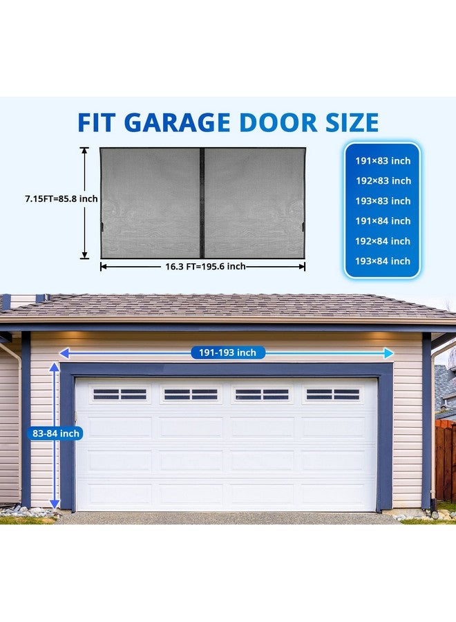 FEGO Garage Door Screen For 2 Car 16x7FT, Magnetic Screen Garage with Retractable Fiberglass Mesh and Heavy Duty Weighted Bottom, Easy Assembly & Pass, Hands Free Screen Door w/ 36 Magnets for Garage/Patio - Image 2
