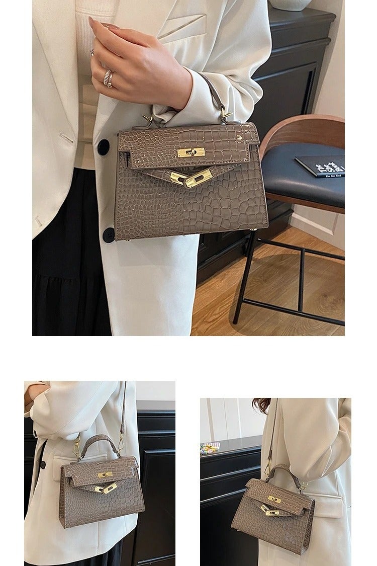 Women's Crocodile Pattern Crossbody Bag – Shoulder Bag for Women