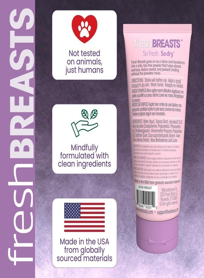 Fresh Body FB Ladies No Sweat Bundle: Fresh BREASTS Lotion, 3.4oz - The Solution for Women and Lady Anti-Monkey Butt Body Powder, 8oz - Image 5