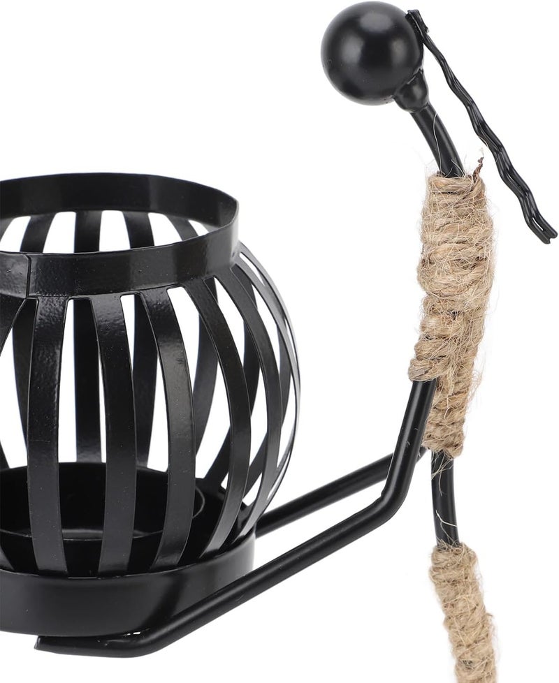 Modern Iron Figure Candlestick Holder, Handmade Retro Art Ornaments, Iron Metal Rustic Candle Holder, Unique Table Decoration for Living Room, Office, Study with (7150V-06 Girls - Image 3