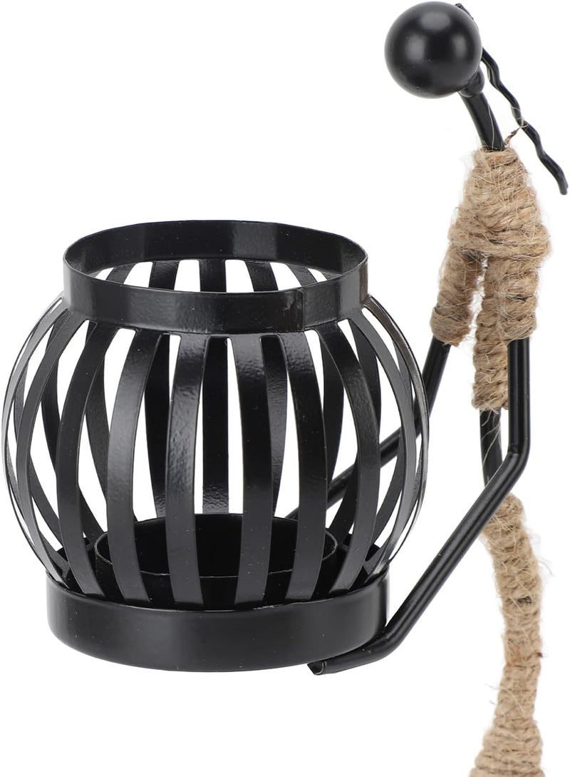 Modern Iron Figure Candlestick Holder, Handmade Retro Art Ornaments, Iron Metal Rustic Candle Holder, Unique Table Decoration for Living Room, Office, Study with (7150V-06 Girls - Image 4