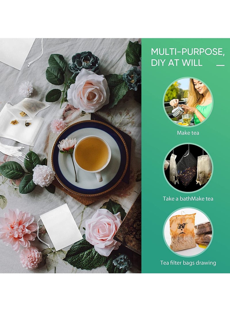 100 pcs Empty Teabags String Heat Seal Filter Paper Herb Loose Tea Bag - Image 5