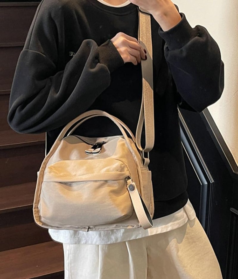 Bagkeak Casual Nylon Front Pocket Handbag Lightweight Large Capacity Cross Body Bag Outdoor Shoulder Bags for Women 2026 - Image 2