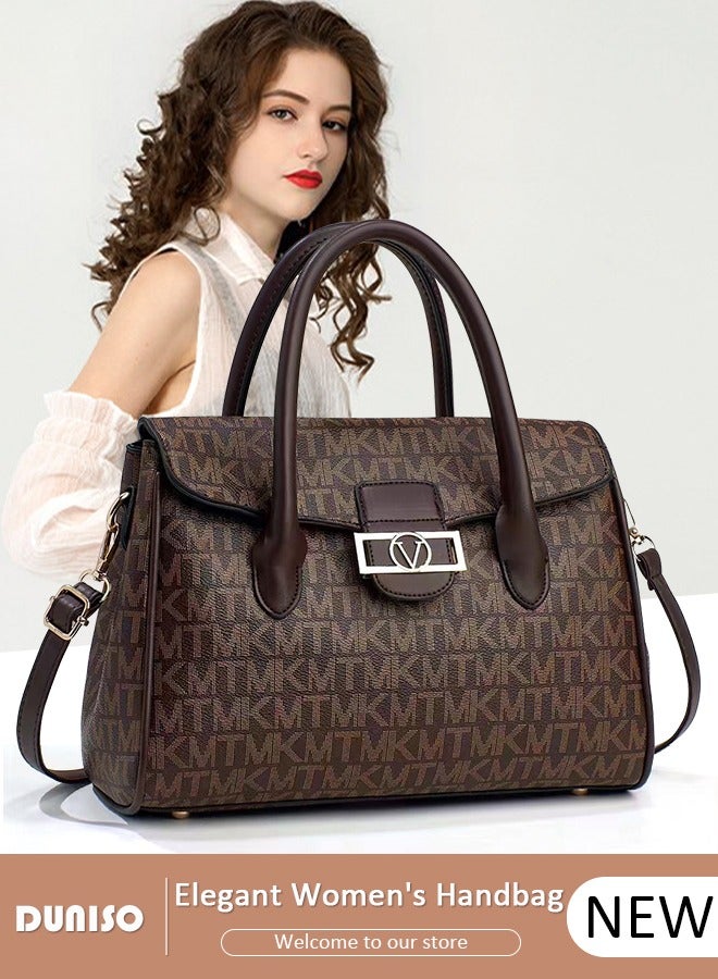 DUNISO Women's Fashion Handbag Faux Leather Crossbody Bag For Women Large Capacity Tote Bags Top Handle Satchel Fashionable Travel Shoulder Bag For Ladies - Image 1