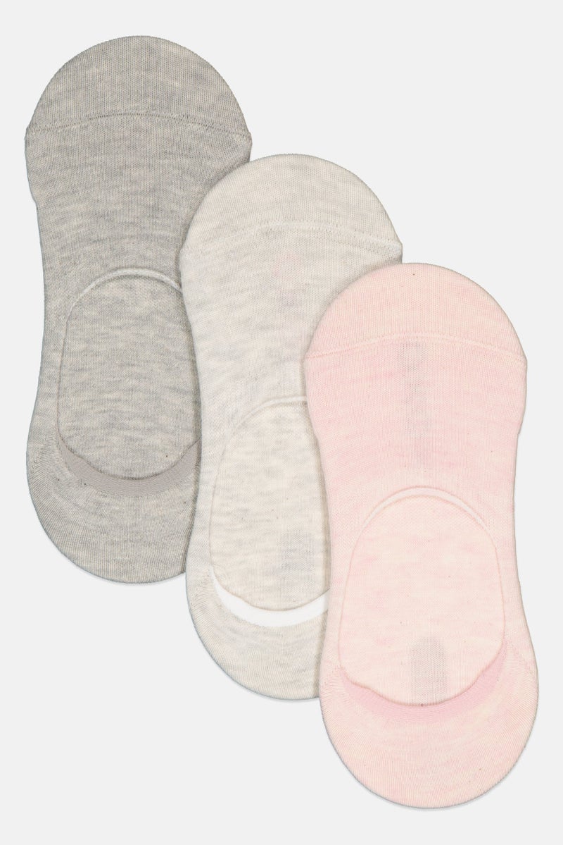 Women 3 Pairs Brand Logo Socks, Multicolor