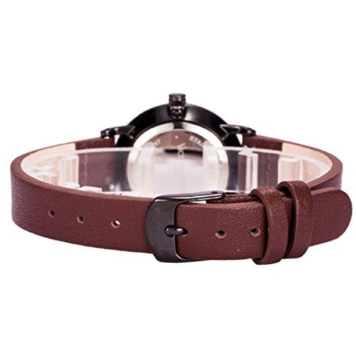 VICTORIA HYDE Retro Women Watches Small Dial Analog Quartz Detachable Genuine Leather Strap Ladies Wristwatch Gifts for Her Coffee - Image 4