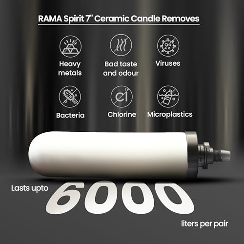 RAMA Spirit 7-Inch Ceramic Water Filter Candle | Activated Carbon Purifier | 3-Stage Filtration System | Removes 99.99% Bacteria | Pack of 4 - Image 4