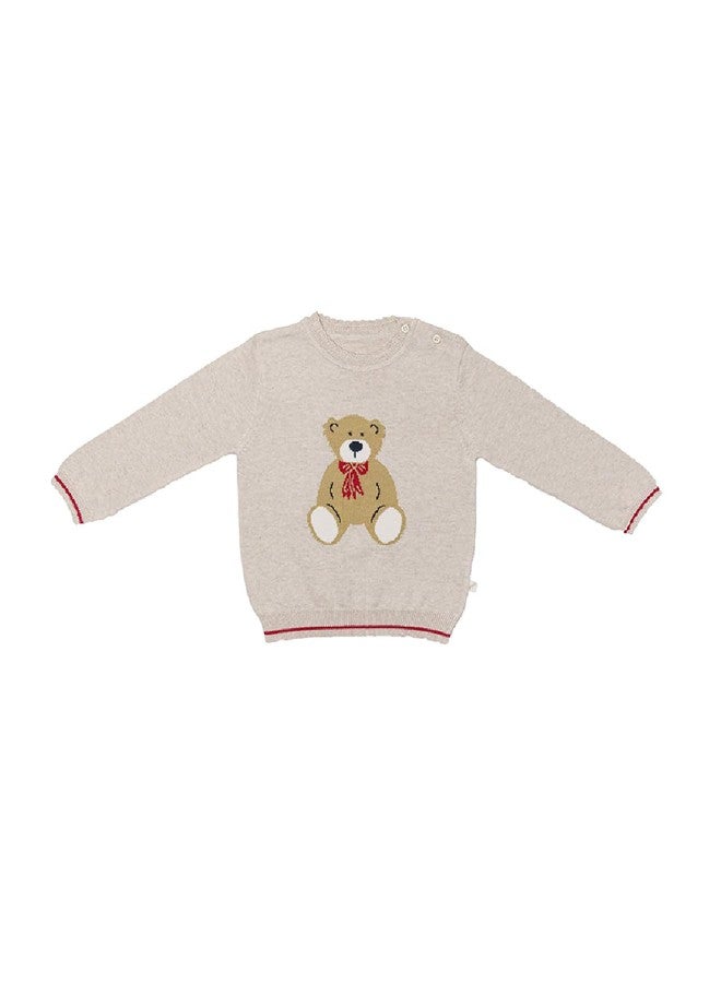 Hamleys H By Hamleys Baby-Girl's Casual Cotton Sweater (BGHAAB40_Cream_3-6M) - Image 1