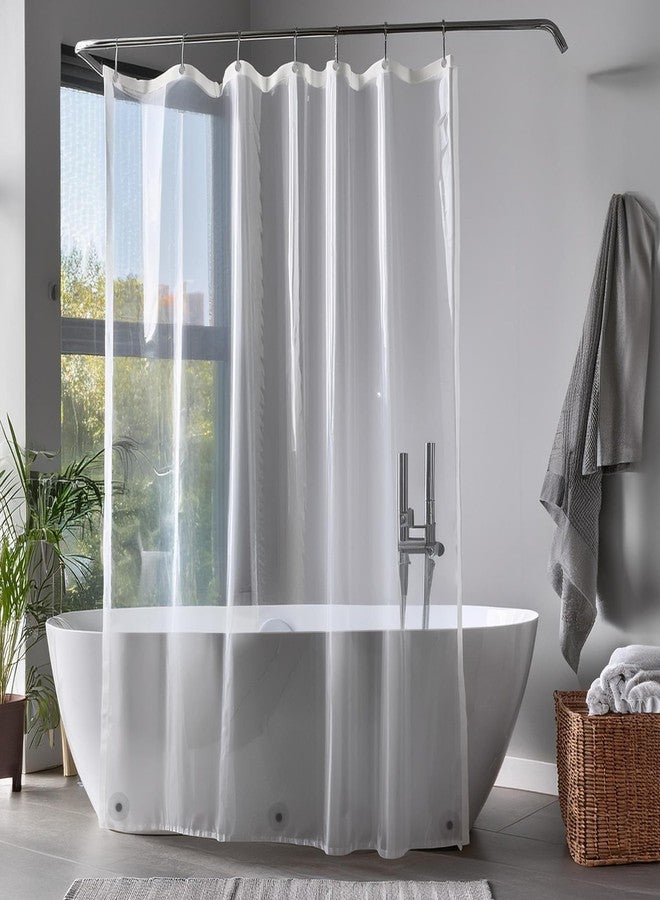 ZENO Clear Shower Curtain Liner - 72" x 72" Premium PEVA Liner with Rustproof Grommets & 3 Magnets - Waterproof, Lightweight Bathroom Curtain Set - Image 1