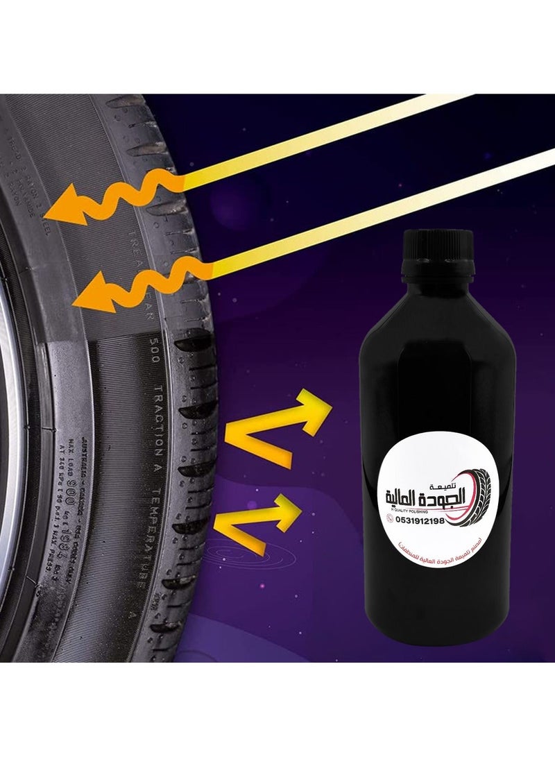 500 مل ملمع إطارات السيارات والدراجات والشاحنات، ملمع إطارات نظيف ومتألق من جاودا - Image 4