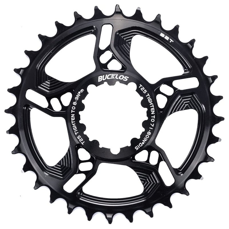 BUCKLOS Bicycle Chainring 32T 34T 36T 38T Chainwheel Offset 6mm Narrow Wide Chainring MTB Sprockets for XX1 X9 XO X01 NX XX GX Direct Mount Crankset - Image 1