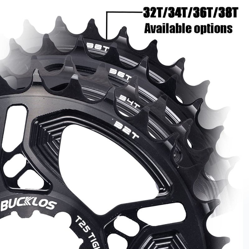 BUCKLOS Bicycle Chainring 32T 34T 36T 38T Chainwheel Offset 6mm Narrow Wide Chainring MTB Sprockets for XX1 X9 XO X01 NX XX GX Direct Mount Crankset - Image 2