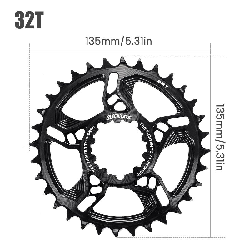 BUCKLOS Bicycle Chainring 32T 34T 36T 38T Chainwheel Offset 6mm Narrow Wide Chainring MTB Sprockets for XX1 X9 XO X01 NX XX GX Direct Mount Crankset - Image 4