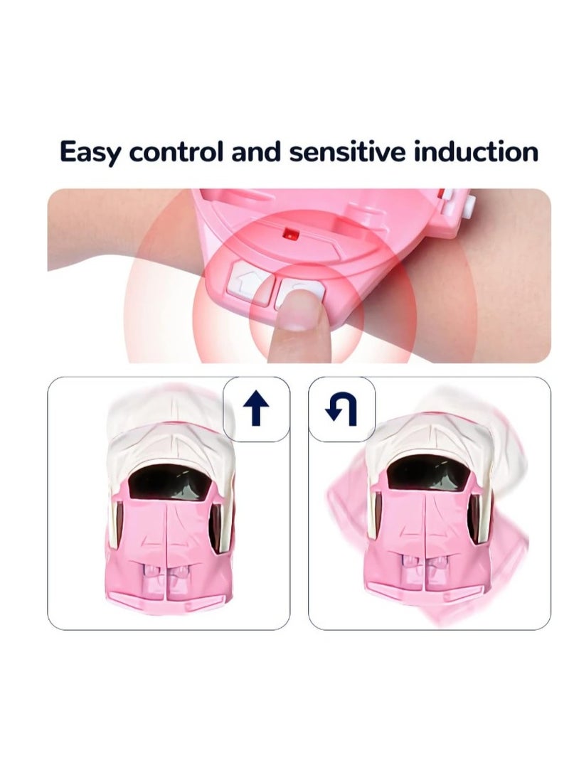 Mini Remote Control Car Watch Toys for Kids, 2.4 GHz Cute Wrist Racing Car Watch Toy Tiktok Watch Car Toys, USB Charging Cartoon RC Small Car Interactive Game Toys, Gift for Boys Girls - Image 4
