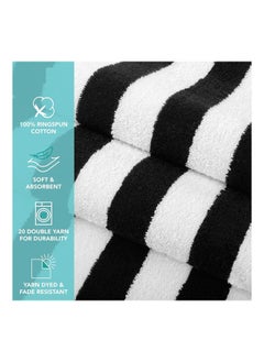 SIGNOOLA Signoola 4 Kids Bath towels 50 x 100 cm Black Stripes, 100% cotton.  - Image 2