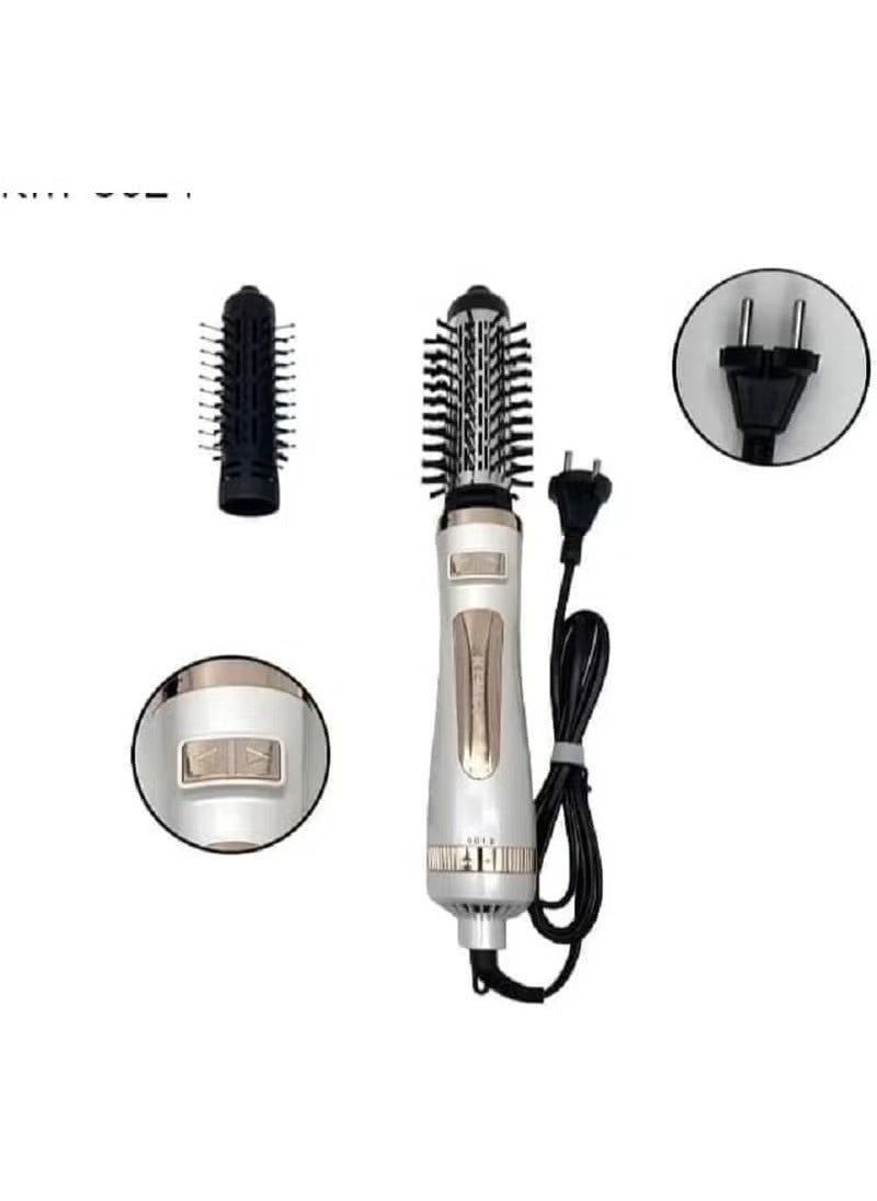 KEMEY Kemei Professional 2 in 1 Rotating Hair Dryer Brush Hot Air Brush 800W Curling Iron Hair Styler Negative Ionic Ceramic Hair Dryer -km 8024  - Image 2
