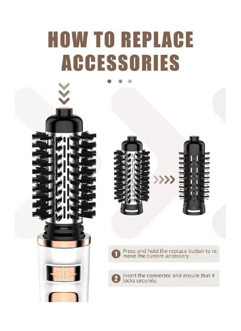 KEMEY Kemei Professional 2 in 1 Rotating Hair Dryer Brush Hot Air Brush 800W Curling Iron Hair Styler Negative Ionic Ceramic Hair Dryer -km 8024  - Image 3