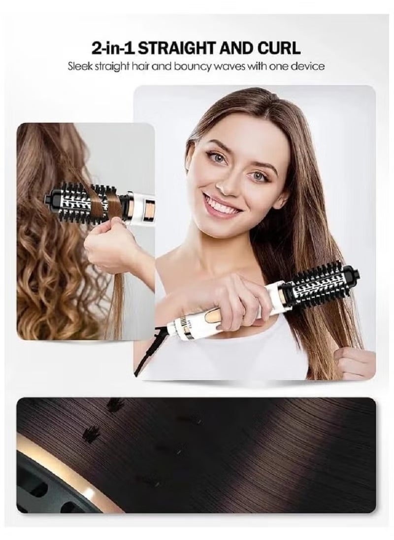 KEMEY Kemei Professional 2 in 1 Rotating Hair Dryer Brush Hot Air Brush 800W Curling Iron Hair Styler Negative Ionic Ceramic Hair Dryer -km 8024  - Image 4