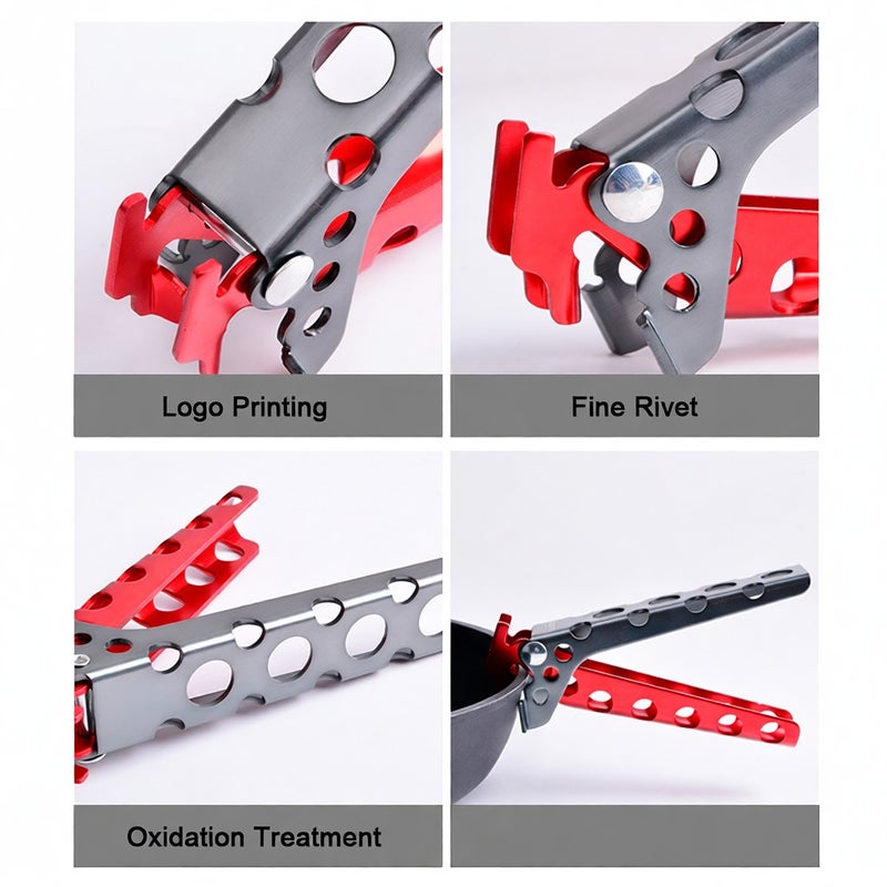 Aluminum Pot Clamp Pan Handler Pot Lifter Cooking Gripper Camping Cookware Dish Holder - Image 4