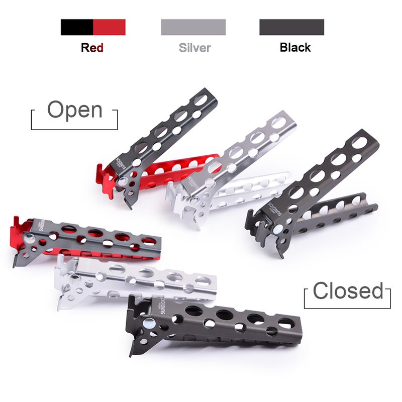 Aluminum Pot Clamp Pan Handler Pot Lifter Cooking Gripper Camping Cookware Dish Holder - Image 2