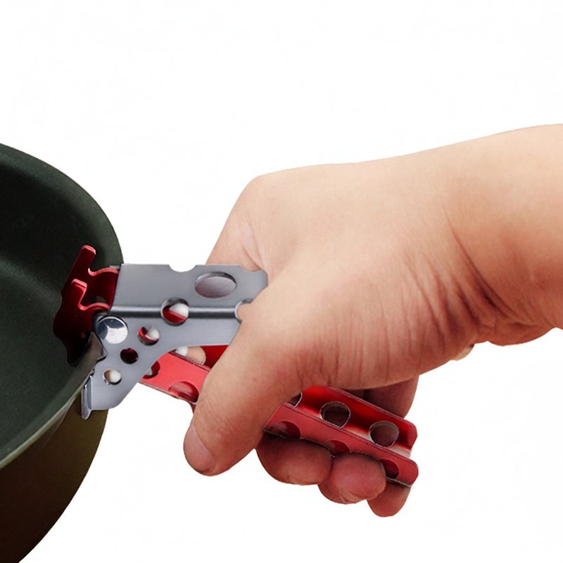 Aluminum Pot Clamp Pan Handler Pot Lifter Cooking Gripper Camping Cookware Dish Holder - Image 3