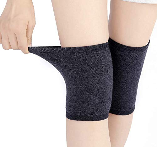 Iywish Unisex Winter Knee Warmer Knee Brace Sleeve Leg Warmer Knee Brace Pads Warm Thermal Knee Compression Sleeve Wool Cycling Ski Running Knee Brace Pad Thicken Knee Pads Sleeve Leggings Knee Warm Wrap - Image 1
