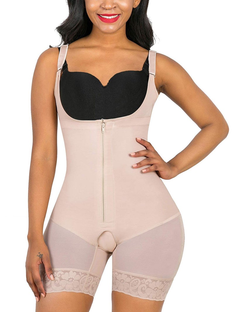 Luckam Women Bodysuits,  Beige Shapewear for Women Body Shaper Slimming Shapewear Flat Stomach Corset Shaping Panties - Image 1