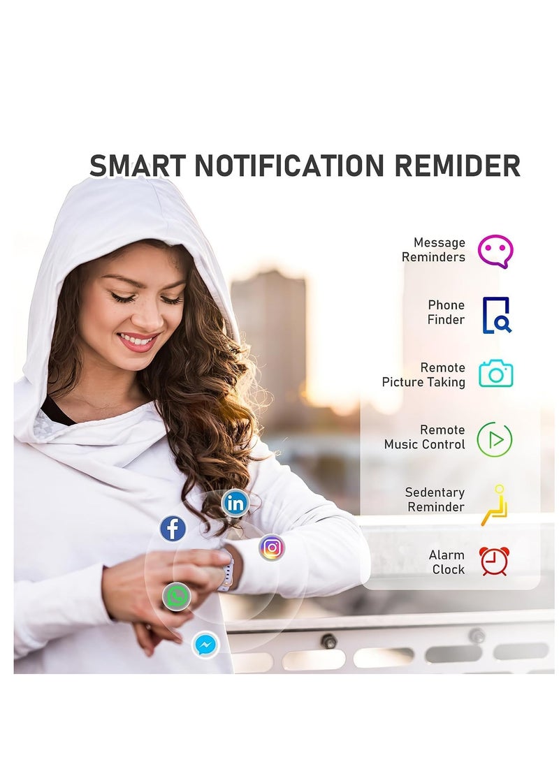 SYOSI Fitness Tracker with Heart Rate Monitor, Step Counter, Sleep Monitor Calorie Tracking, Activity 1.1" AMOLED Touch Color Screen, Waterproof for Android iPhon Women Men, Purple - Image 3