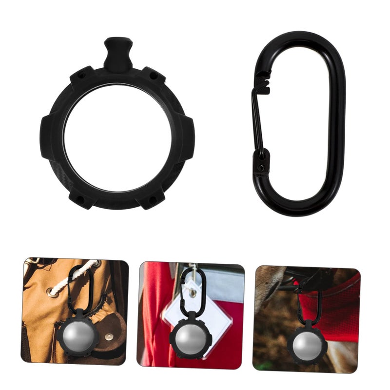 2 Pack Black Carbon Fiber Protective Case Scratch Resistant TPU Cover 4X4X1CM - Image 3