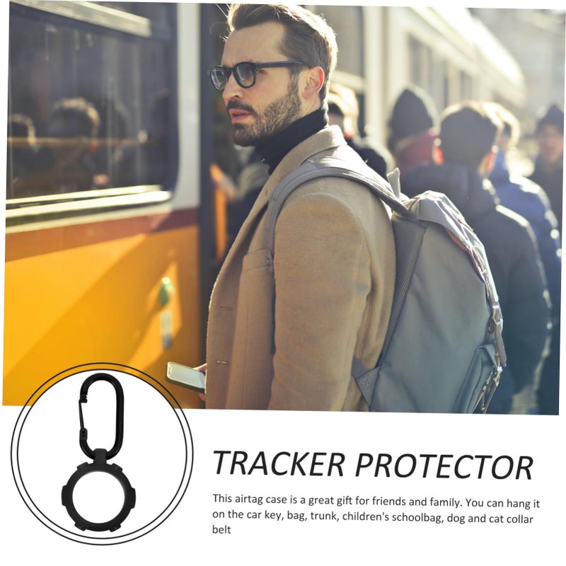 2 Pack Black Carbon Fiber Protective Case Scratch Resistant TPU Cover 4X4X1CM - Image 4