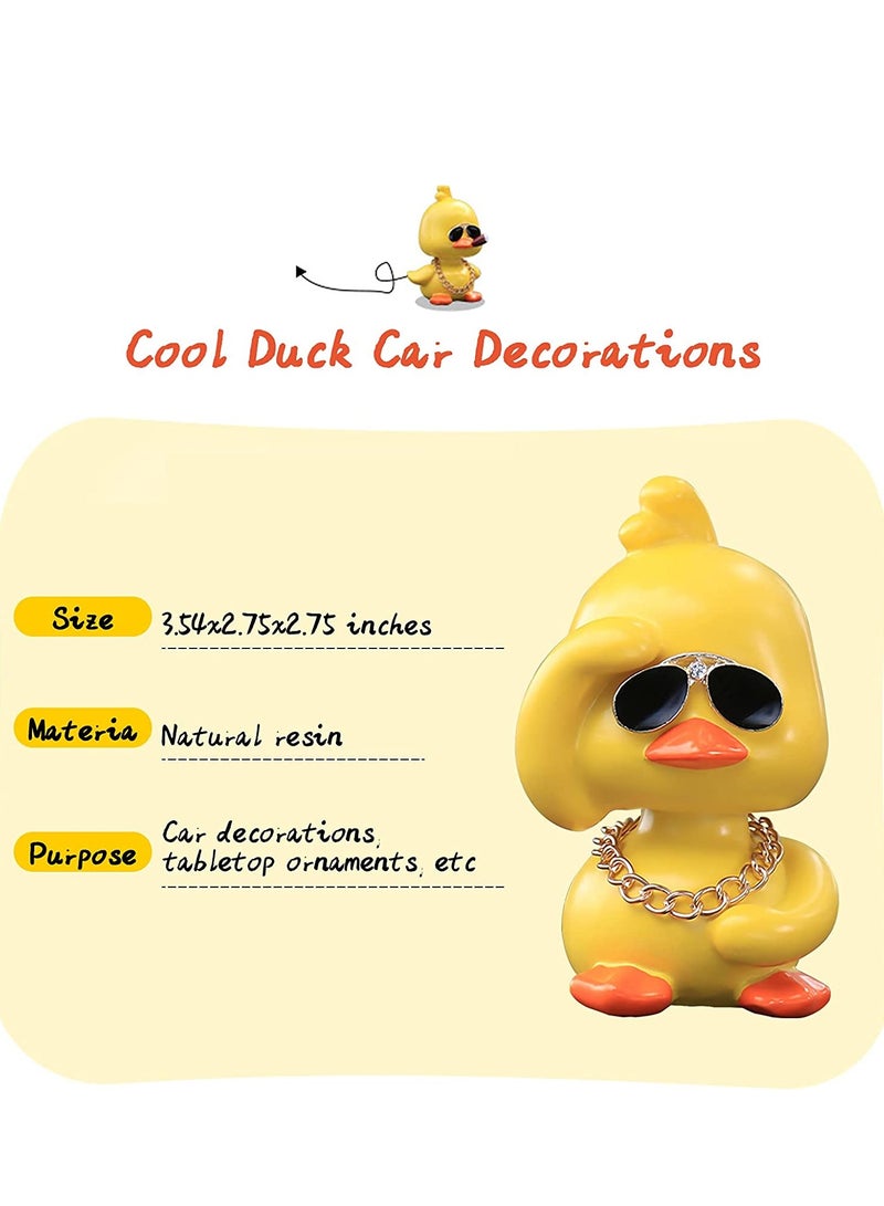 Cute Yellow Duck Toy Car Dashboard Ornament Shaking Head for Fun and Cheerful Driving Experience  - Image 3