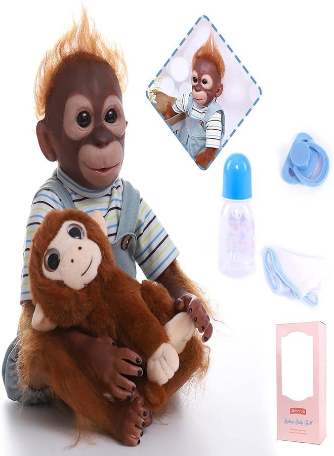 ZIYIUI-US Realistic Reborn Baby Dolls Monkey Boy, 21 Inch Lifelike Soft Silicone Vinyl Real Toddler Girl Baby Dolls with Clothes Gift for Kids Age 3+ - Image 1