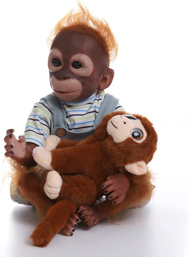 ZIYIUI-US Realistic Reborn Baby Dolls Monkey Boy, 21 Inch Lifelike Soft Silicone Vinyl Real Toddler Girl Baby Dolls with Clothes Gift for Kids Age 3+ - Image 4
