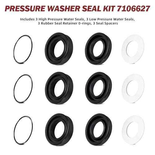 Tobaiwind 7106627 Pressure Washer Pump Seal Kit Fit for Simpson Cleaning, to Avoid Leaks Pressure Washer Pump Rebuild Kit Compatible with Pressure Washer Pumps 510005, 510020, 510023, 510026, 510028, etc. - Image 3