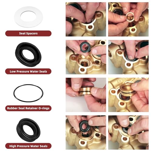 Tobaiwind 7106627 Pressure Washer Pump Seal Kit Fit for Simpson Cleaning, to Avoid Leaks Pressure Washer Pump Rebuild Kit Compatible with Pressure Washer Pumps 510005, 510020, 510023, 510026, 510028, etc. - Image 4