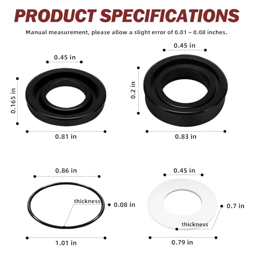 Tobaiwind 7106627 Pressure Washer Pump Seal Kit Fit for Simpson Cleaning, to Avoid Leaks Pressure Washer Pump Rebuild Kit Compatible with Pressure Washer Pumps 510005, 510020, 510023, 510026, 510028, etc. - Image 5